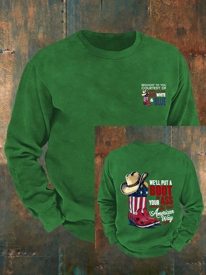 🔥Buy 3 Get 15% Off Men's WE'LL PUT A B00T IN YOUR ASS Print Sweatshirt