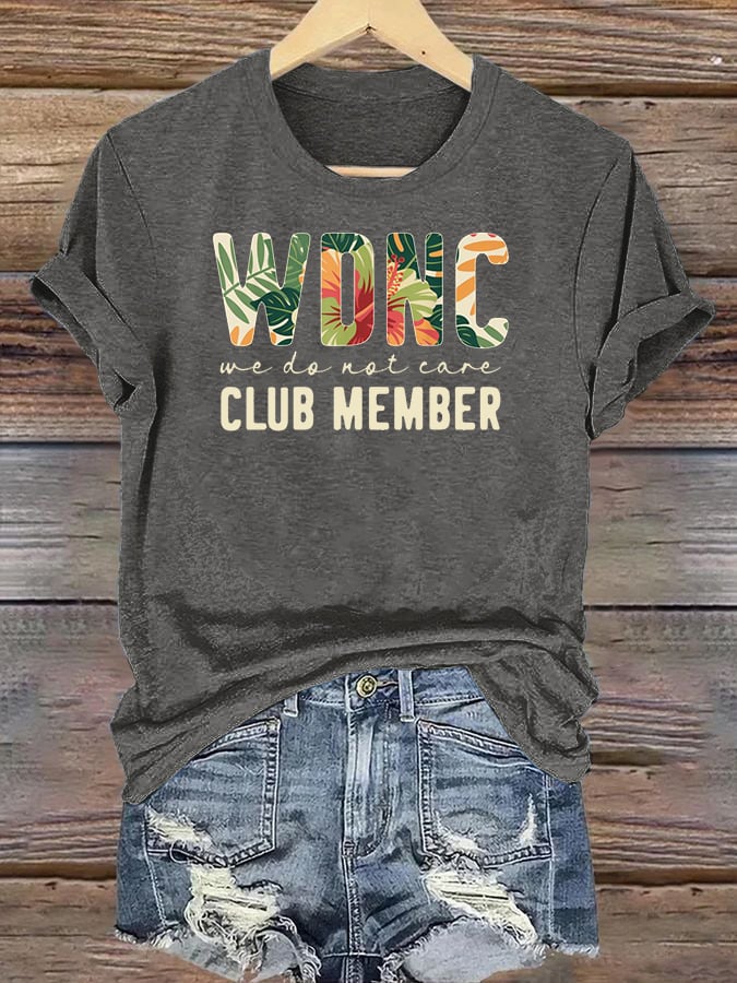 Women's Retro Funny Proud Member Of Club Menopause Perimenopause Print T-Shirt