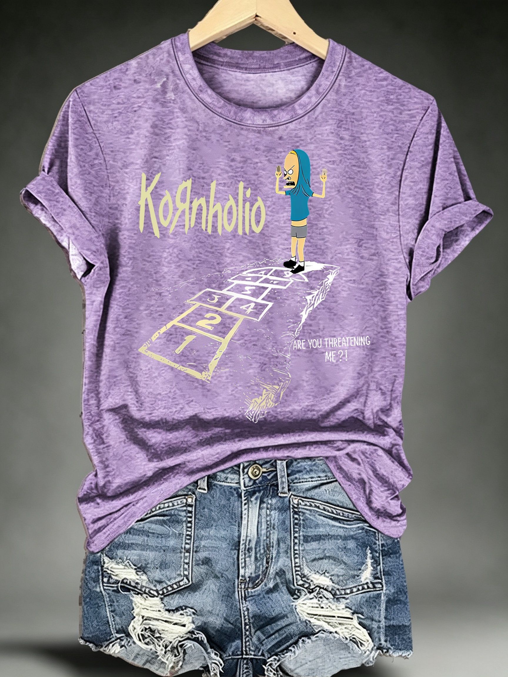 Women's Vintage Kornholio Graphic Funny T-Shirt