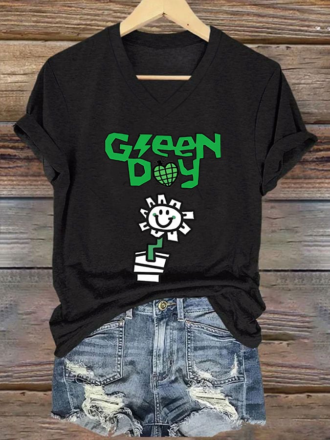 Women's Rock Band Print T-shirt