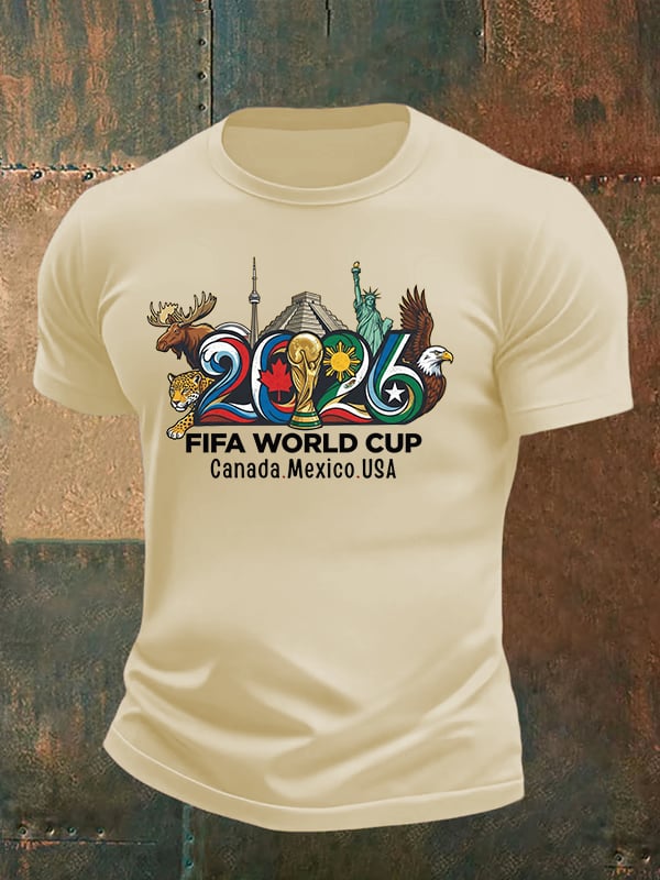 Men's 2026 Canada Mexico Usa Football T-shirt