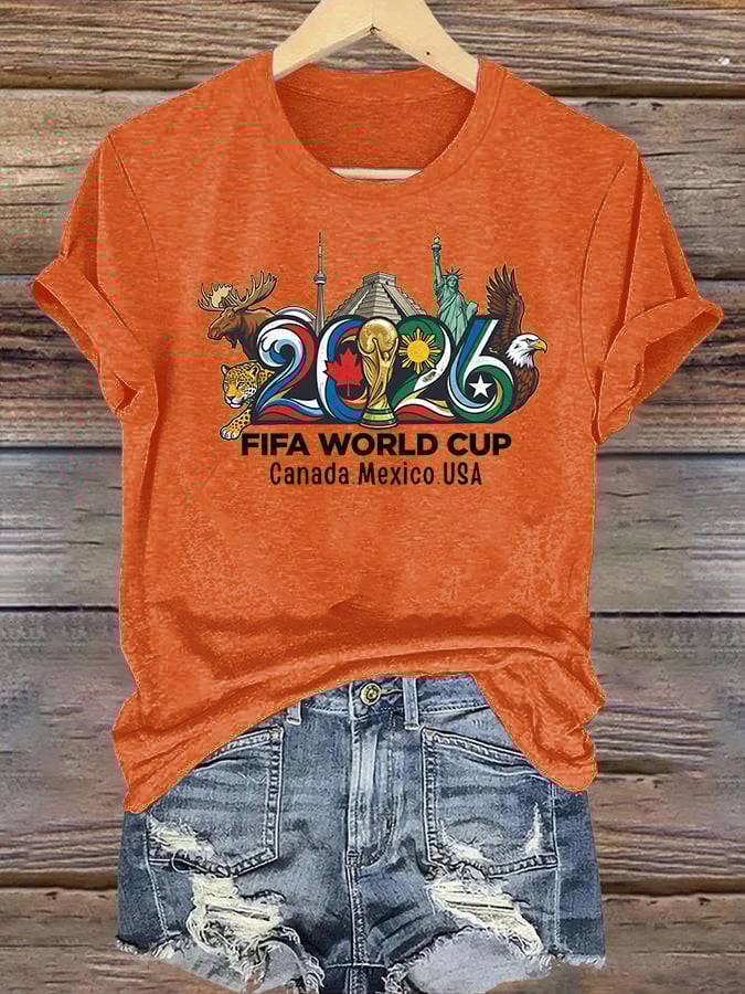 Women's 2026 Canada Mexico Usa Football T-shirt