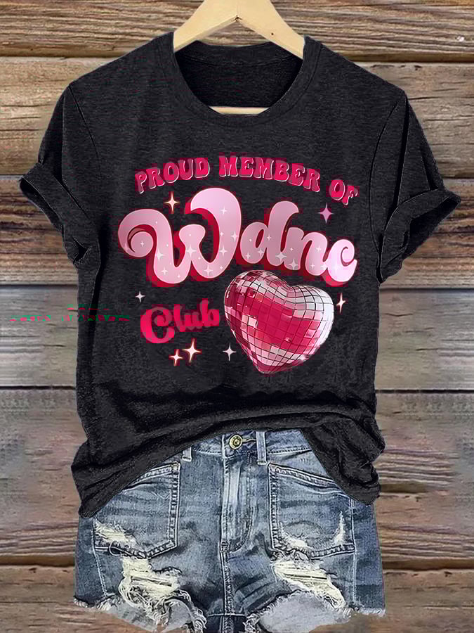 Women's Retro Funny Proud Member Of Club We Do Not Care Menopause Perimenopause Print T-Shirts