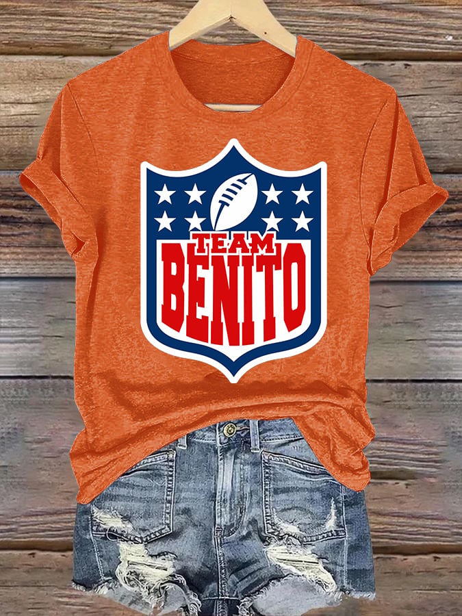 Women's Team Benito Puerto Rico Print Casual Tee