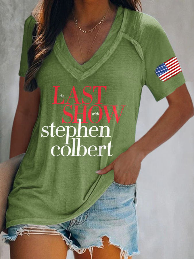 🔥Buy 3 Get 15% Off V-Neck Retro Last Show Print T-Shirt