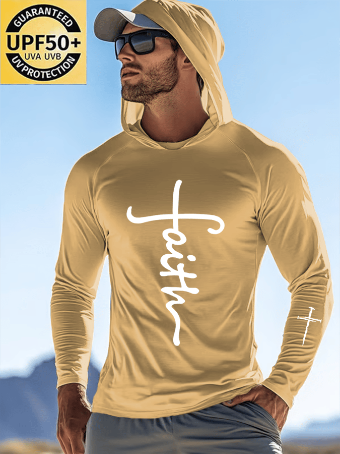🔥Buy 3 Get 15% Off🔥🔥Hot Sale Picks 🔥Men's Faith Outdoor Sun Protection Breathable Cool Hooded Sun Protection Long Sleeve Top