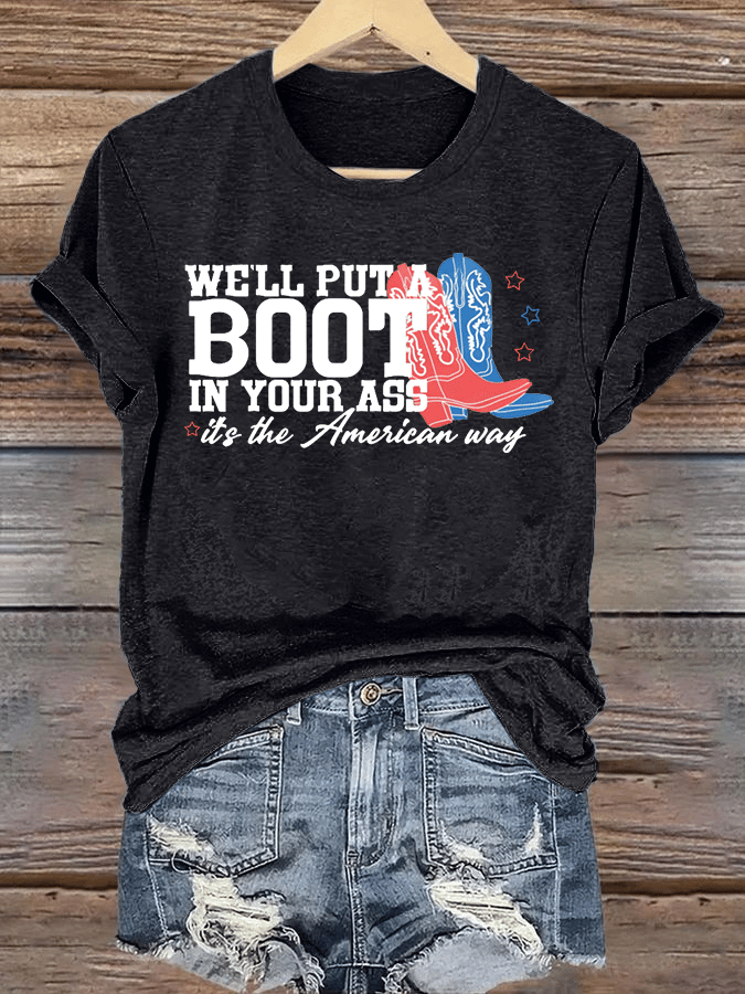 Women's Courtesy of the Red, White and Blue Cowboy T-Shirt