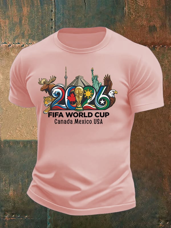 Men's 2026 Canada Mexico Usa Football T-shirt