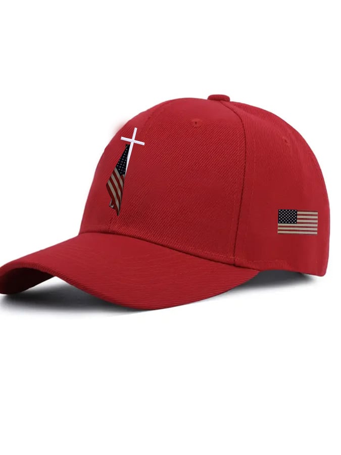 🔥Buy 3 Get 15% Off🔥Unisex Flag Cross Print Baseball Cap