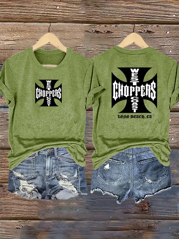 Women's West Coast Choppers-Inspired Paul Tribute Print T-Shirt