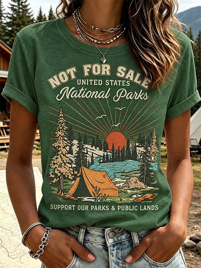 Women's "Support Our Parks & Public Lands" Comfortable short-sleeved T-shirt