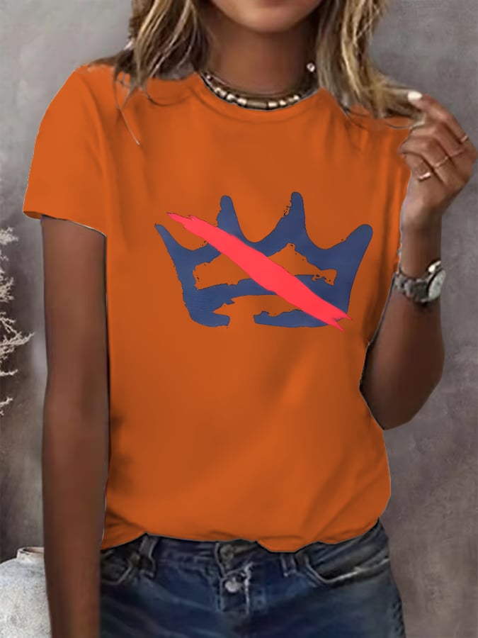🔥Buy 3 Get 15% Off Women's America has no kings Printed Casual T-Shirt