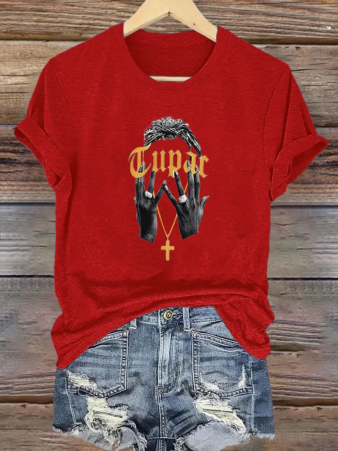 Women's Retro Rap Star Comfortable Pure Cotton T-Shirt