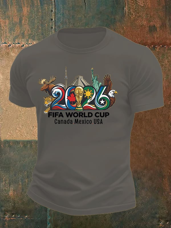 Men's 2026 Canada Mexico Usa Football T-shirt