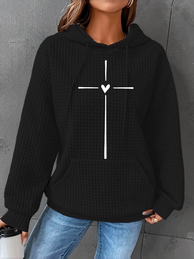Women's Christian Faith Your 41 Coming Soon Printed Round Neck Long Sleeve Sweatshirt