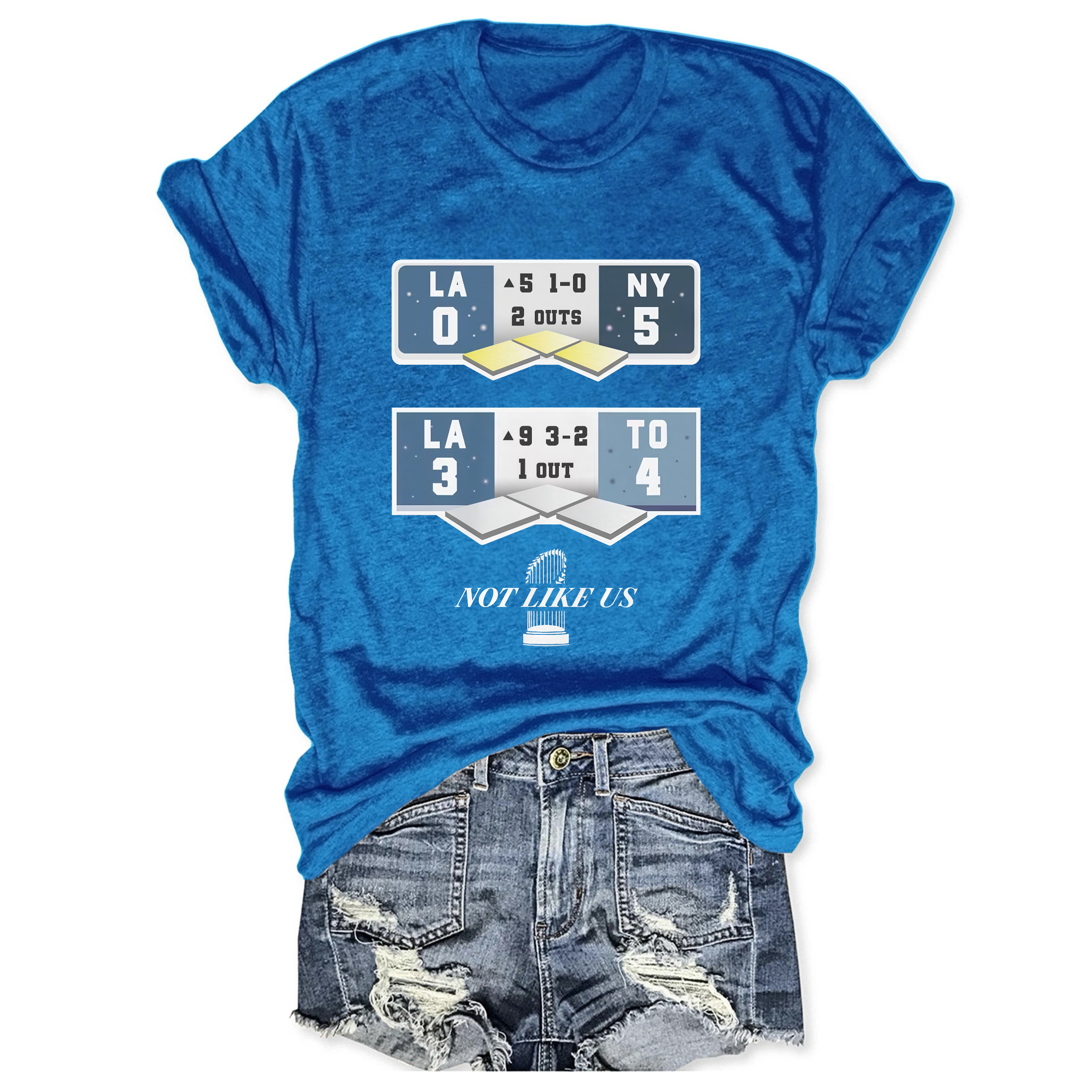 2025 Dodgers Back to Back Scoreboard Tee