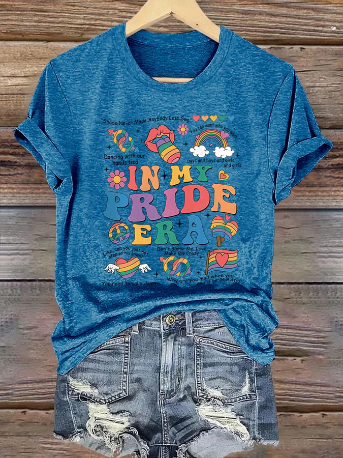 Women's In My Pride Era, Pride Month Print T-Shirt