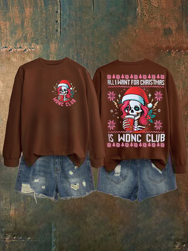 Women's Retro Funny Proud Member Of Club We Do Not Care Menopause Perimenopause Print Sweatshirt