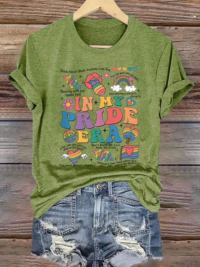 Women's In My Pride Era, Pride Month Print T-Shirt