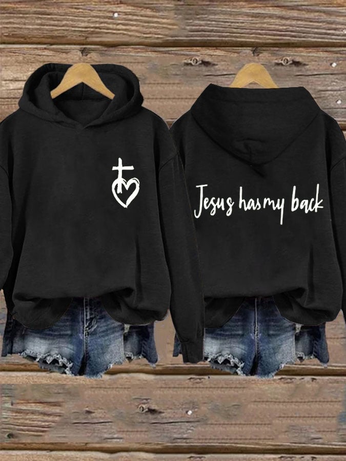 Jesus Has My Back Casual Hoodie