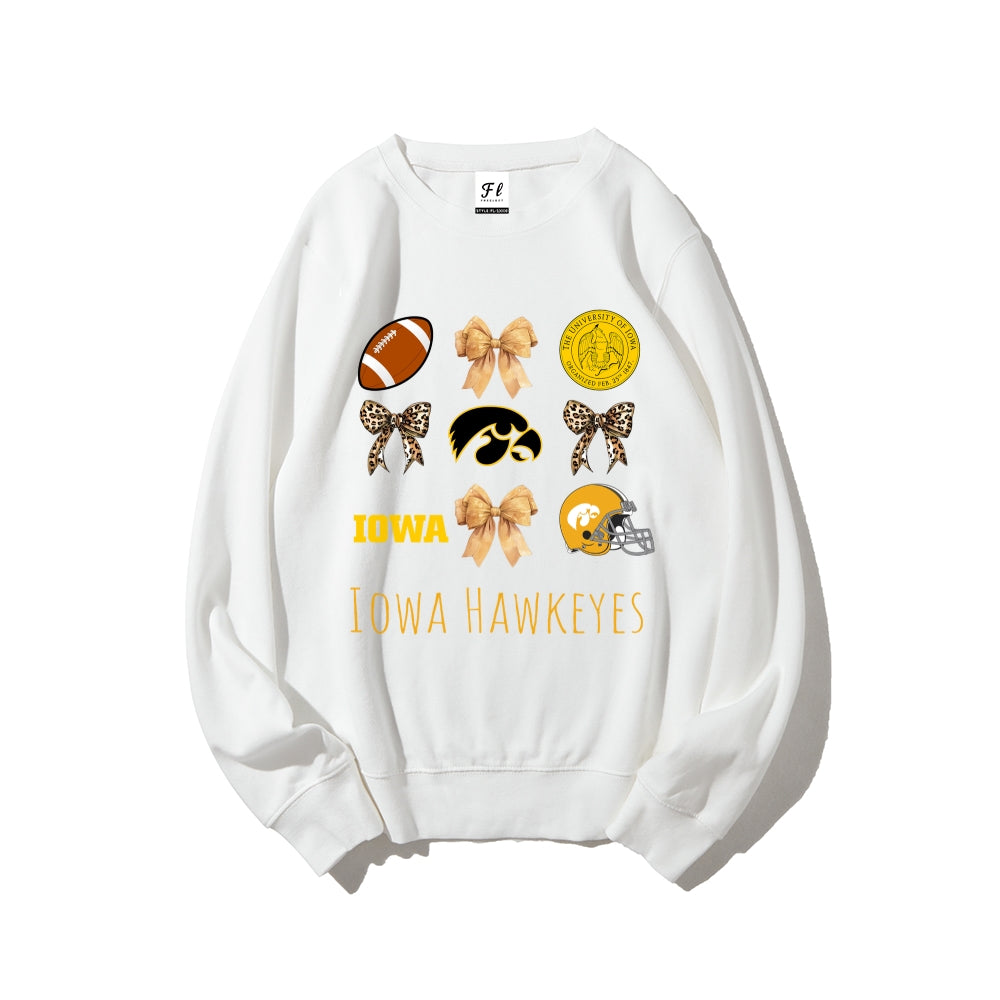 Colleges Football Design Sweatshirt-IOWA HAWKEYES