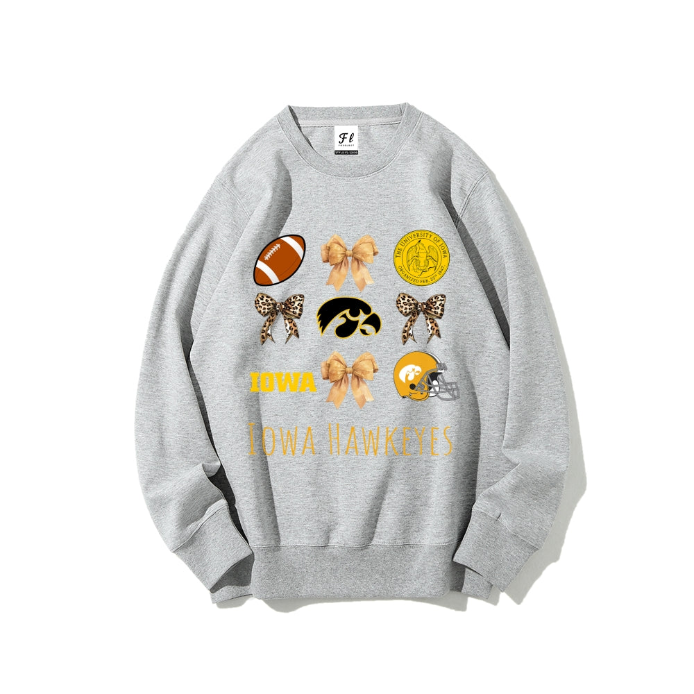 Colleges Football Design Sweatshirt-IOWA HAWKEYES