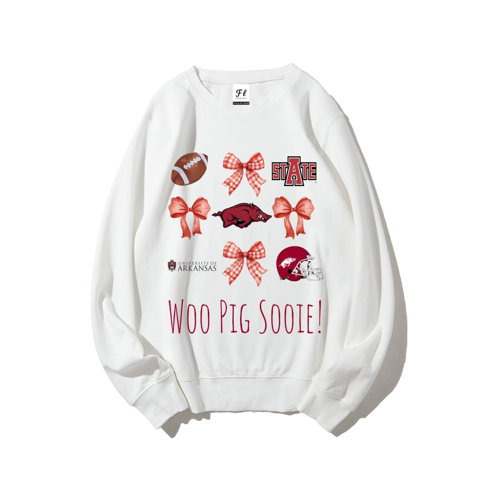 Colleges Football Design Sweatshirt-WOO PIG SOOIE!