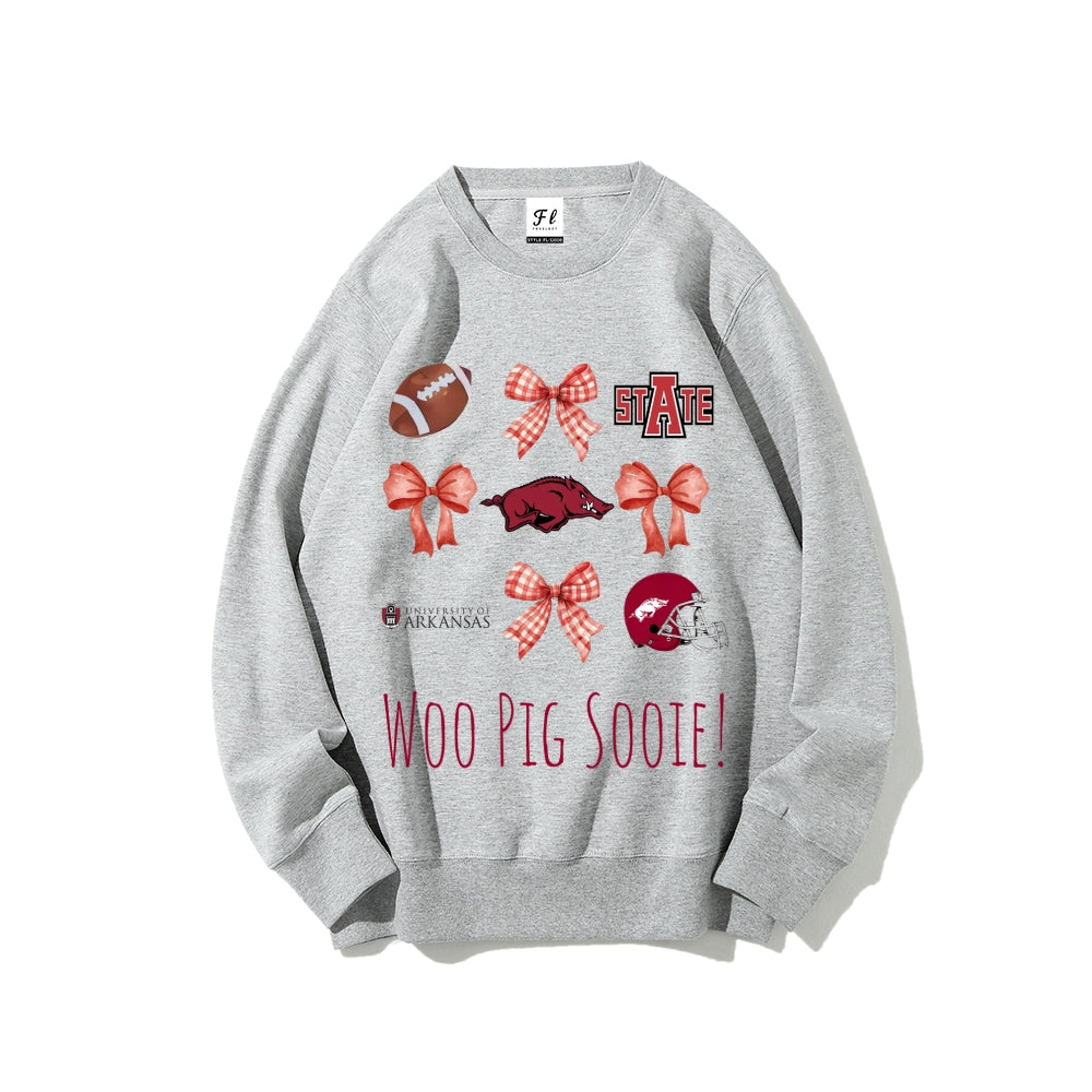 Colleges Football Design Sweatshirt-WOO PIG SOOIE!