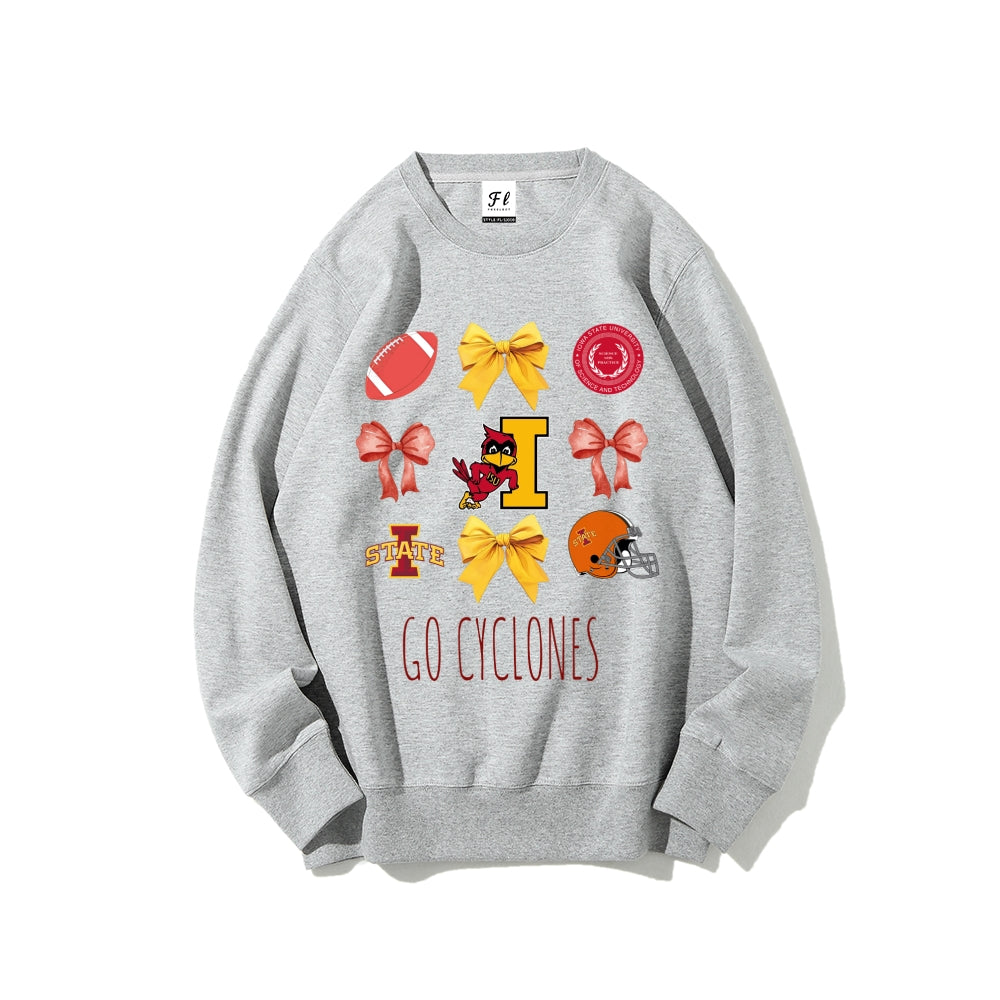 Colleges Football Design Sweatshirt-GO CYCLONES
