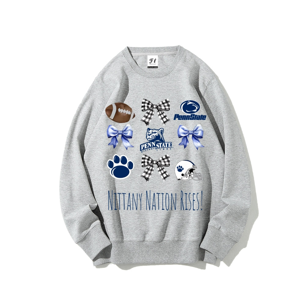 Colleges Football Design Sweatshirt-NITTANY NATION RISES!
