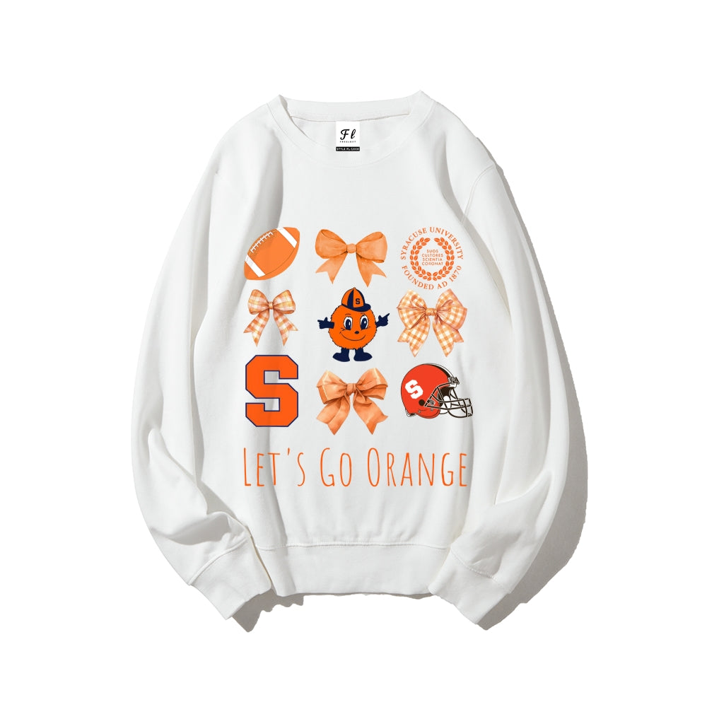 Colleges Football Design Sweatshirt-LET'S GO ORANGE