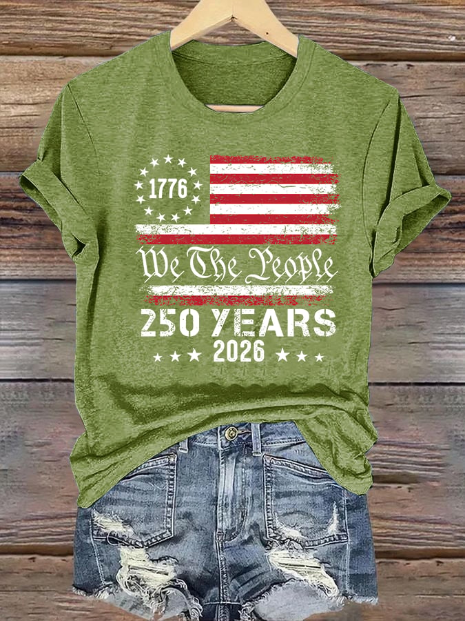 Women's 250 YEARS Print Round-Neck T-Shirt