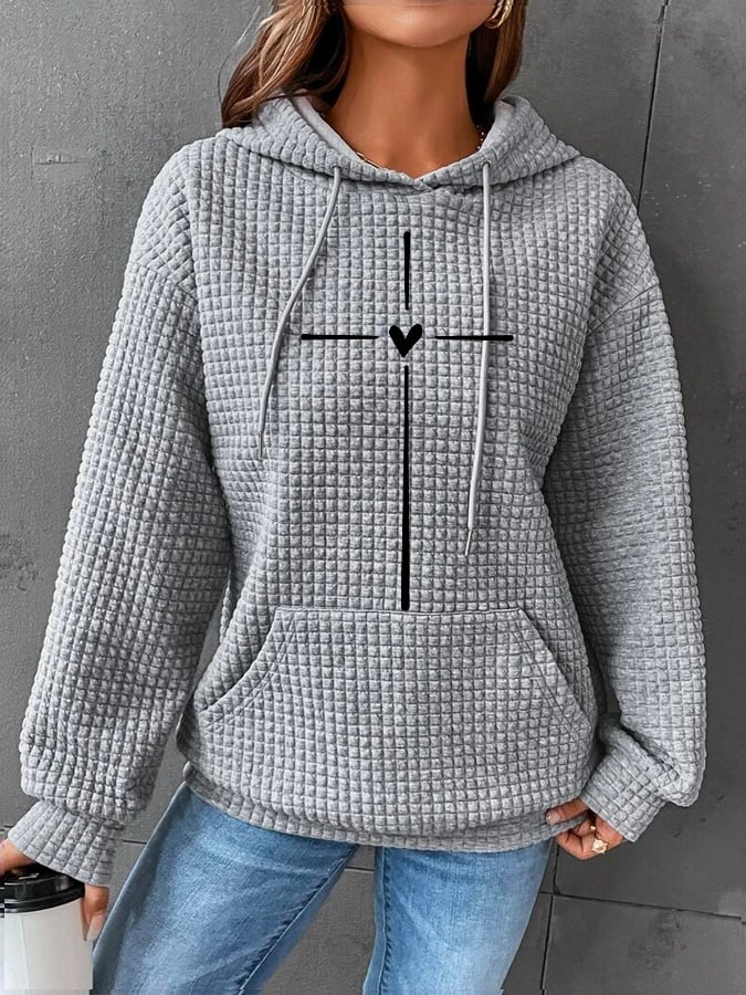 Women's Christian Faith Your 41 Coming Soon Printed Round Neck Long Sleeve Sweatshirt
