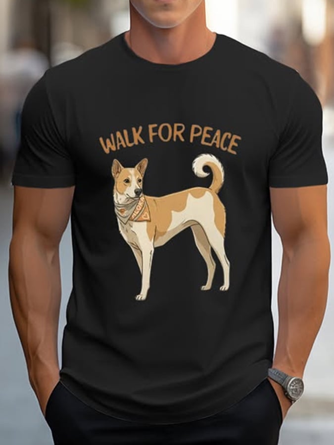 Men's Walk For Peace Printed Shirt