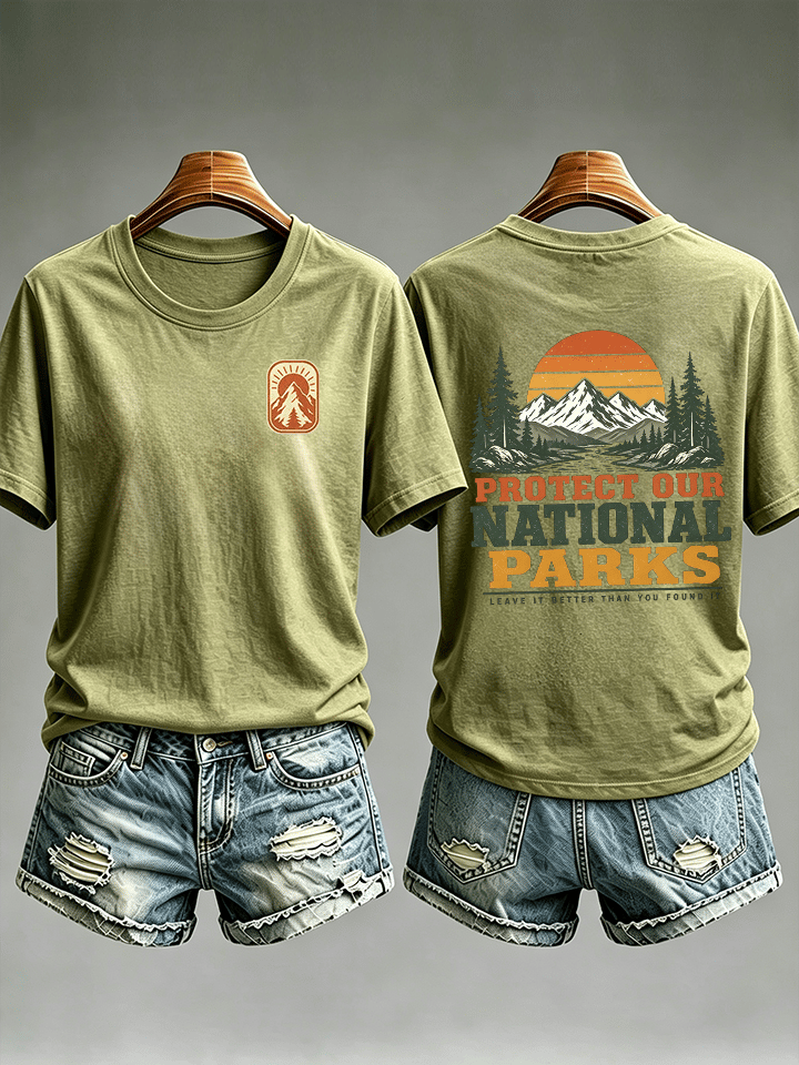 Women's Protect Our National Parks Shirt, Mountain Camping T-Shirt