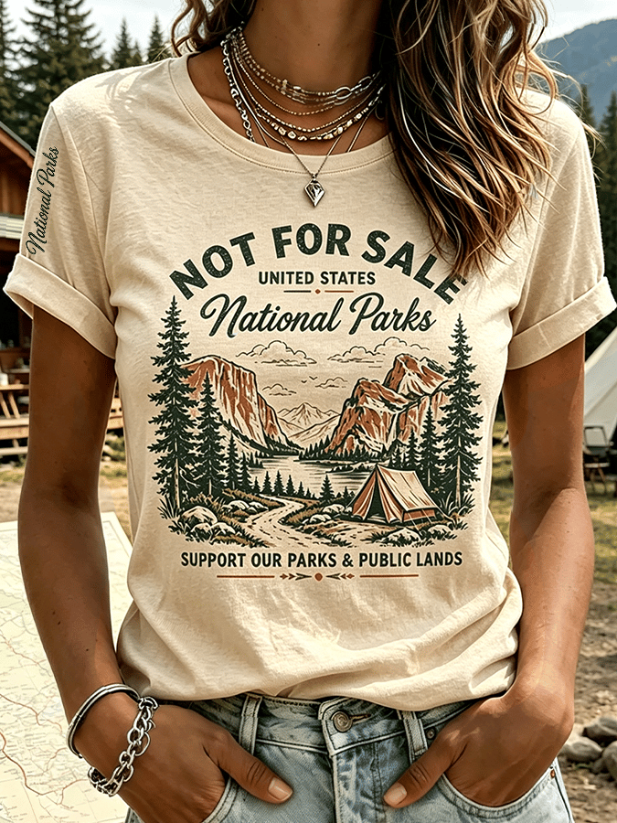 Women's "Support Our Parks & Public Lands" Comfortable short-sleeved T-shirt
