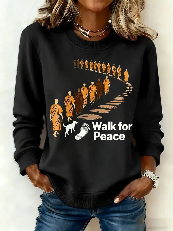 Women's Walk For Peace Art Print Sweatshirt