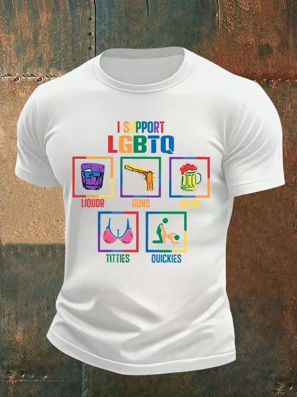 Men's I support LGBTQ Print T-shirt