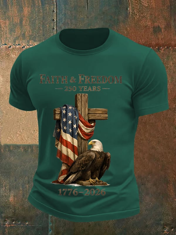 Men's Faith and Freedom 250 Years Print T-Shirt