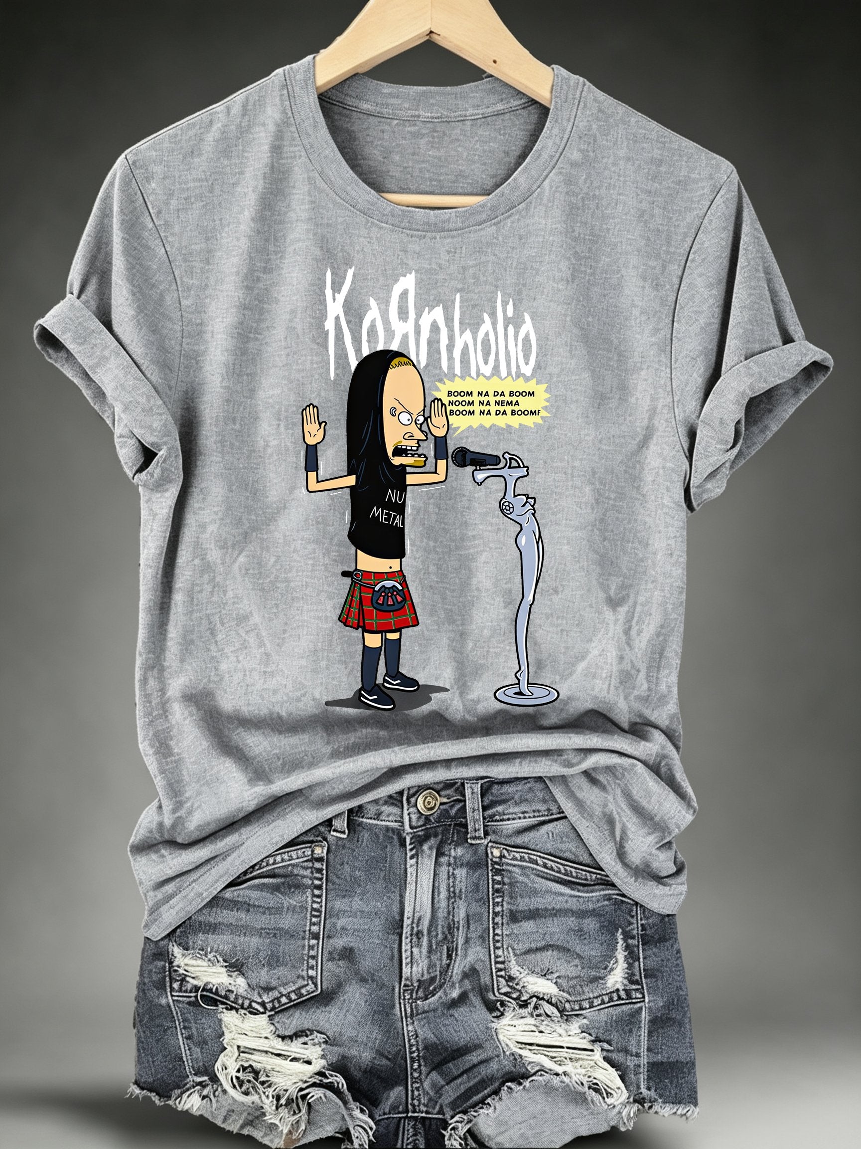 Women's Kornholio Nu-Metal Cartoon Pop Culture T-Shirt