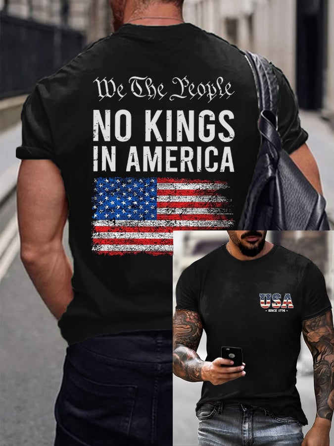 π₯Buy 3 Get 15% Offπ₯Men's casual American flag-free T-shirt