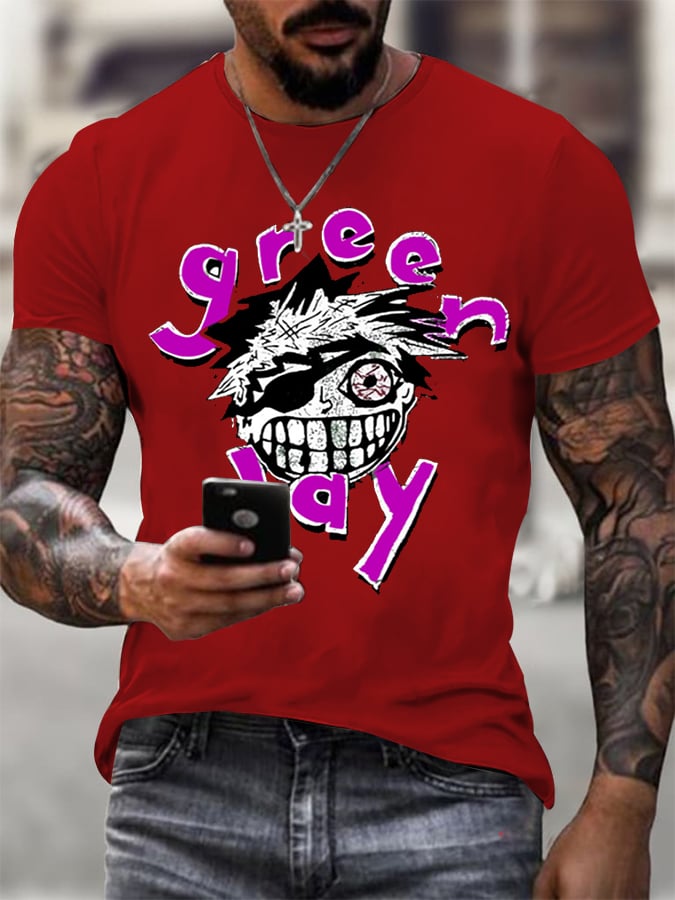 Men's Print Casual Printed T-shirt
