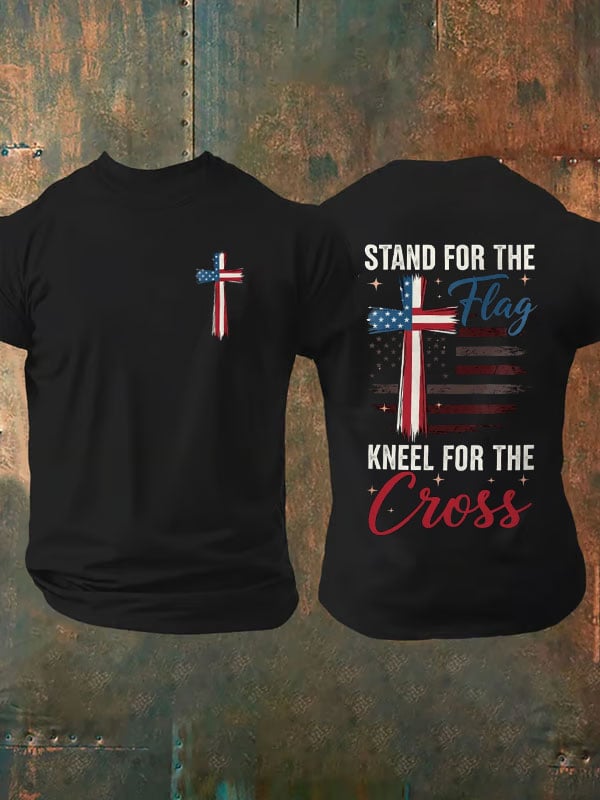 🔥Buy 3 Get 15% Off🔥Men's Faith Cross Printed Casual T-shirt