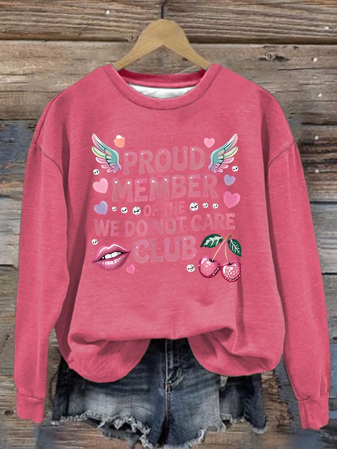 Women's Retro Funny Proud Member Of Club Menopause Perimenopause Print Sweatshirt