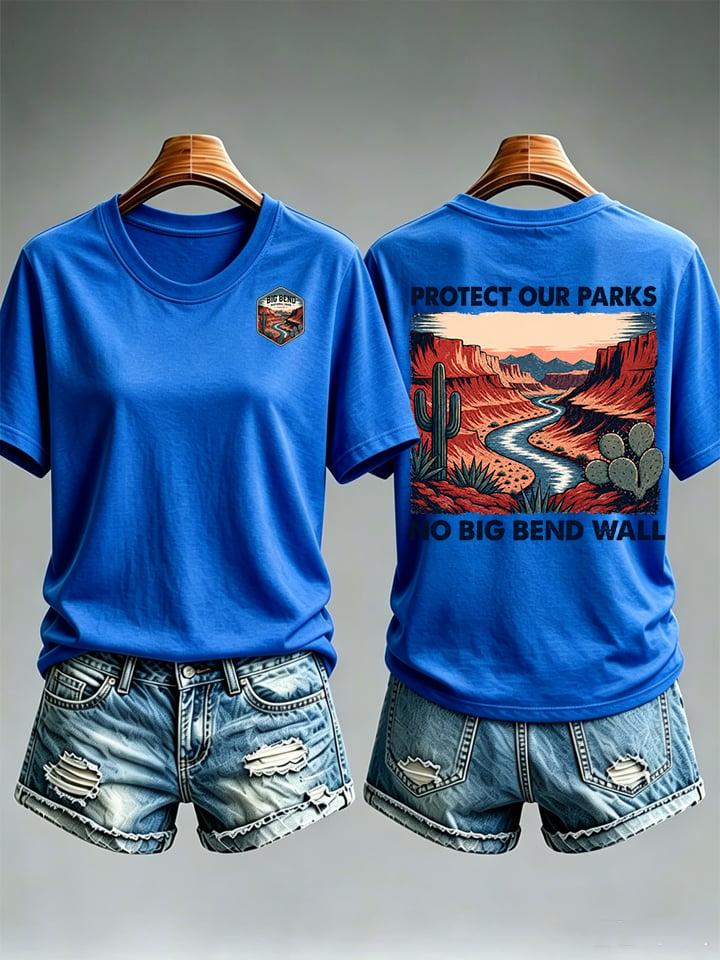 Women's Protect Our National Parks,No Big Bend Wall T-Shirt