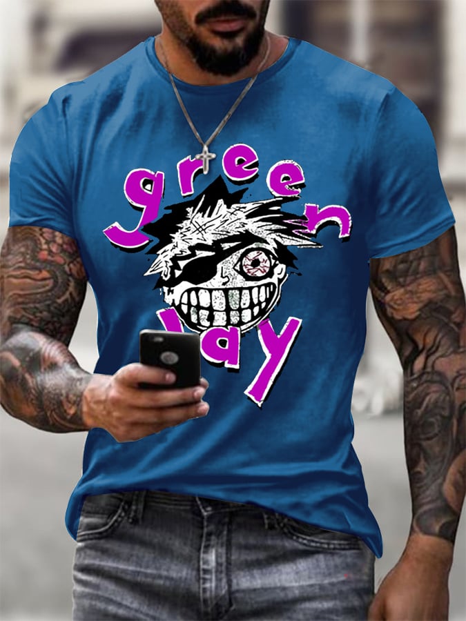 Men's Print Casual Printed T-shirt