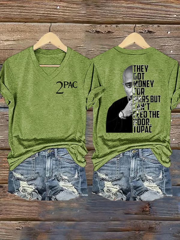 Women's 2Pac Rapper Print T-Shirt
