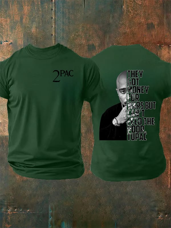 Men's 2Pac Rapper Print T-Shirt