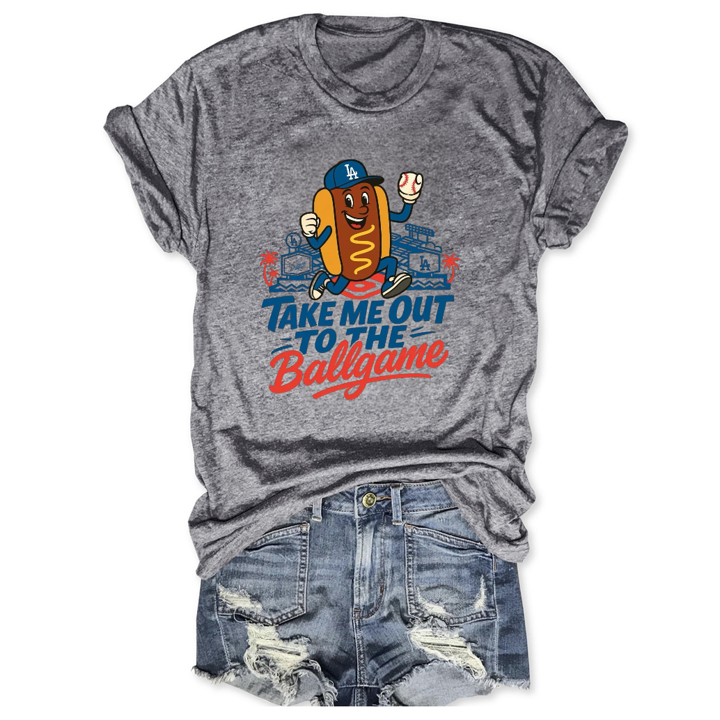 Take Me Out To The Ballgame Dodgers Tee