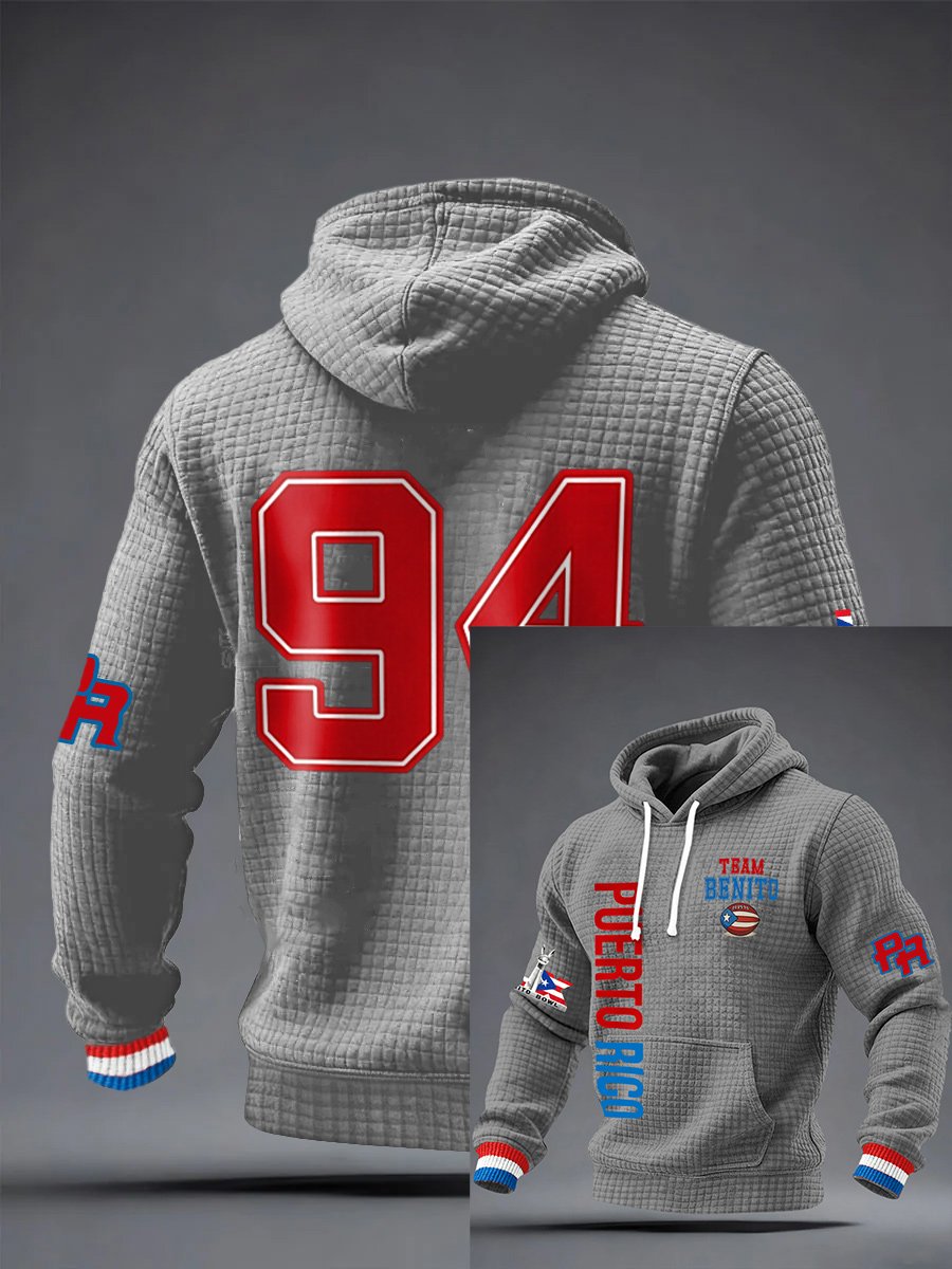 Men's Puerto Rican Rapper Print Hoodie